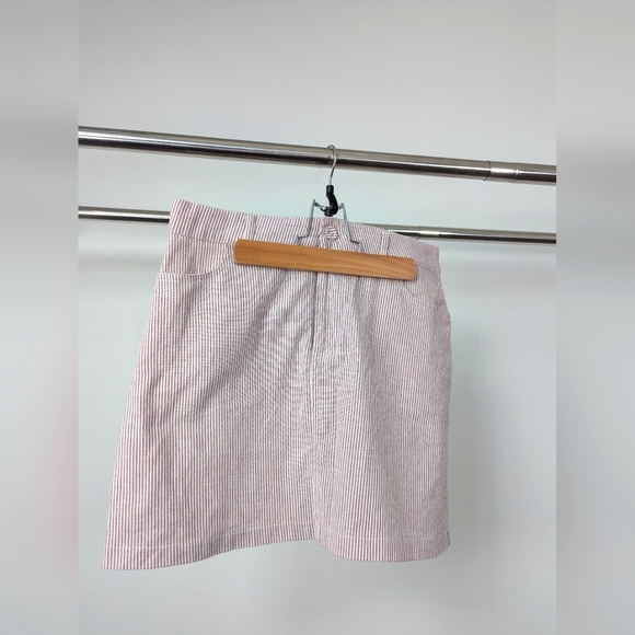 🌴 Forever 21 Lilac Striped Semi-Stretchy Skirt – Comfy, Stylish & Pockets, M - Picture 2 of 8